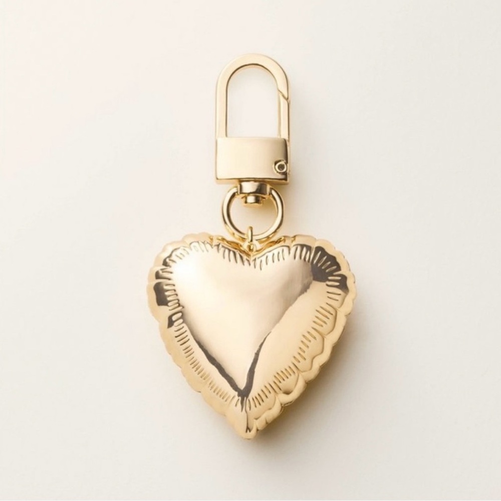 Target Kate Spade Gold Heart Keychain bag charm